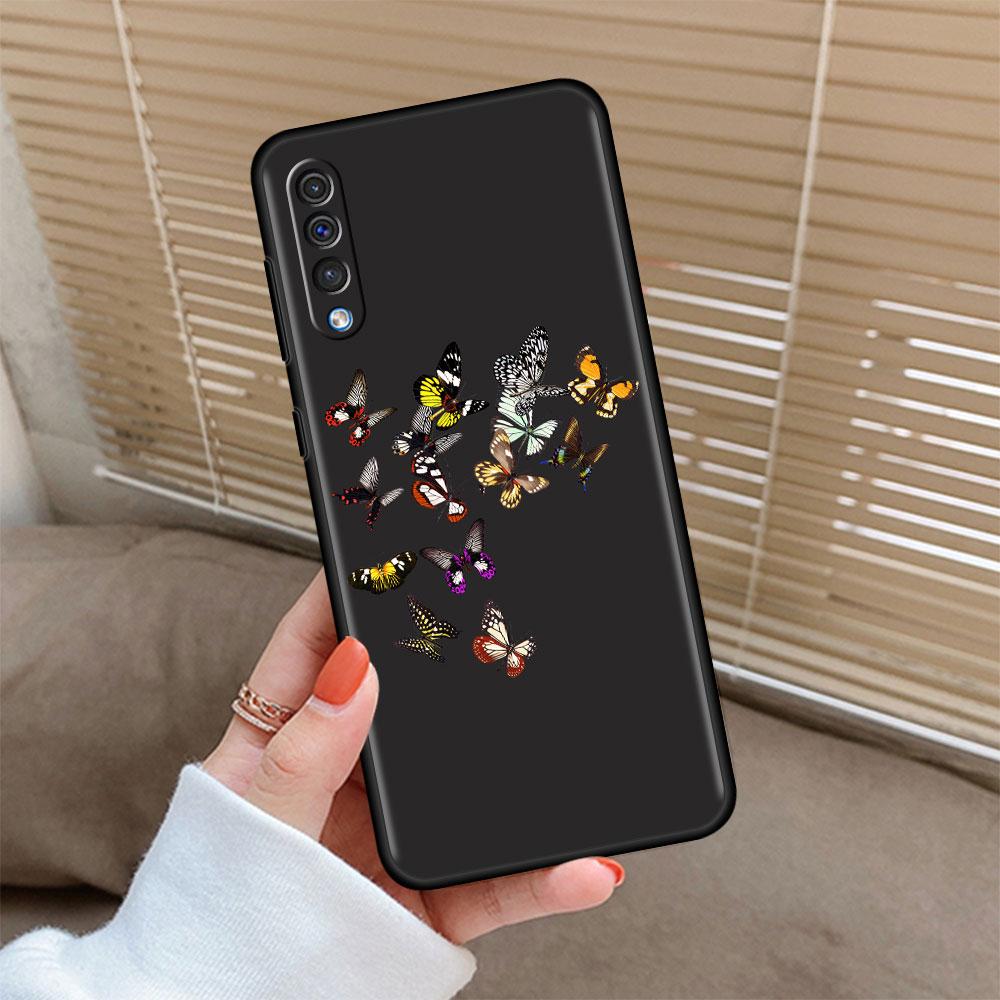 

Синий красивый чехол для телефона с бабочкой для Samsung Galaxy A50 A20e A20s A02s A03 A70 A52 A51 A30 A10 M52 M31 S7 черный чехол Fundas Samsung S7