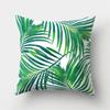 Green Tropical Plant Pillowcase Leaves Cushion Cover Sofa Lumbar Pillow Home Decor Pillowcase