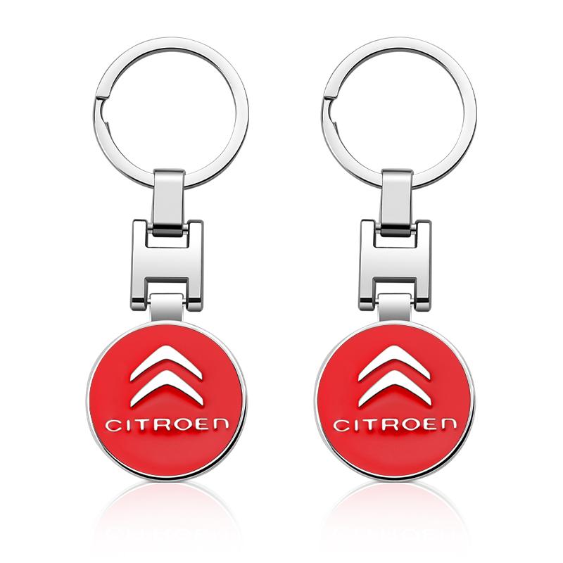 Car Badge Keychain Zinc Alloy Keyring Accessories For Citroen C8 DS3 C6 C3 Vts C4 Saxo C4L C5 C2 C1 Xsara C3-XR Picasso Cactus XV6