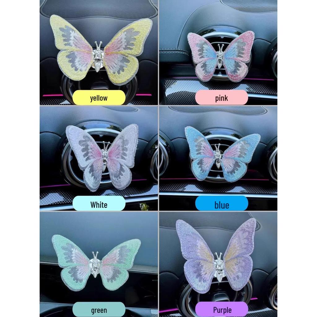 Butterfly Motion Car Vent Ornament: Creative Center Console Decoration