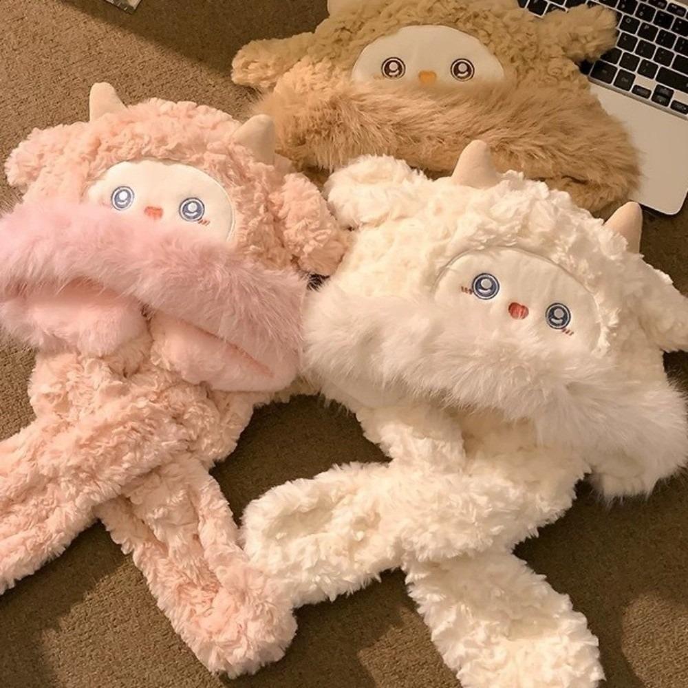 Warm Little Sheep Plush Hat Cartoon Lei Feng Cap Creative Ear Protection Hat  Girls