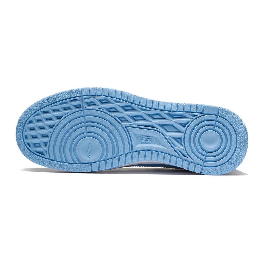 Li-Ning Cloud Anti-Kick Anti-Slip Shock Absorption Wear-Resistant Lightweight Rebound Low-Top Skate Shoes Kids Skate Shoes White Blue YKCS096-2