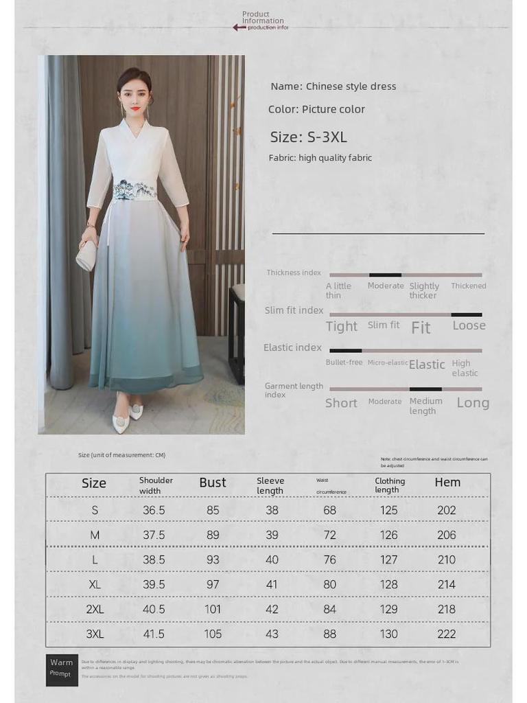 2025 Spring/Summer Chinese-Style Embroidered Hanfu Dress with Lace-up Long Skirt
