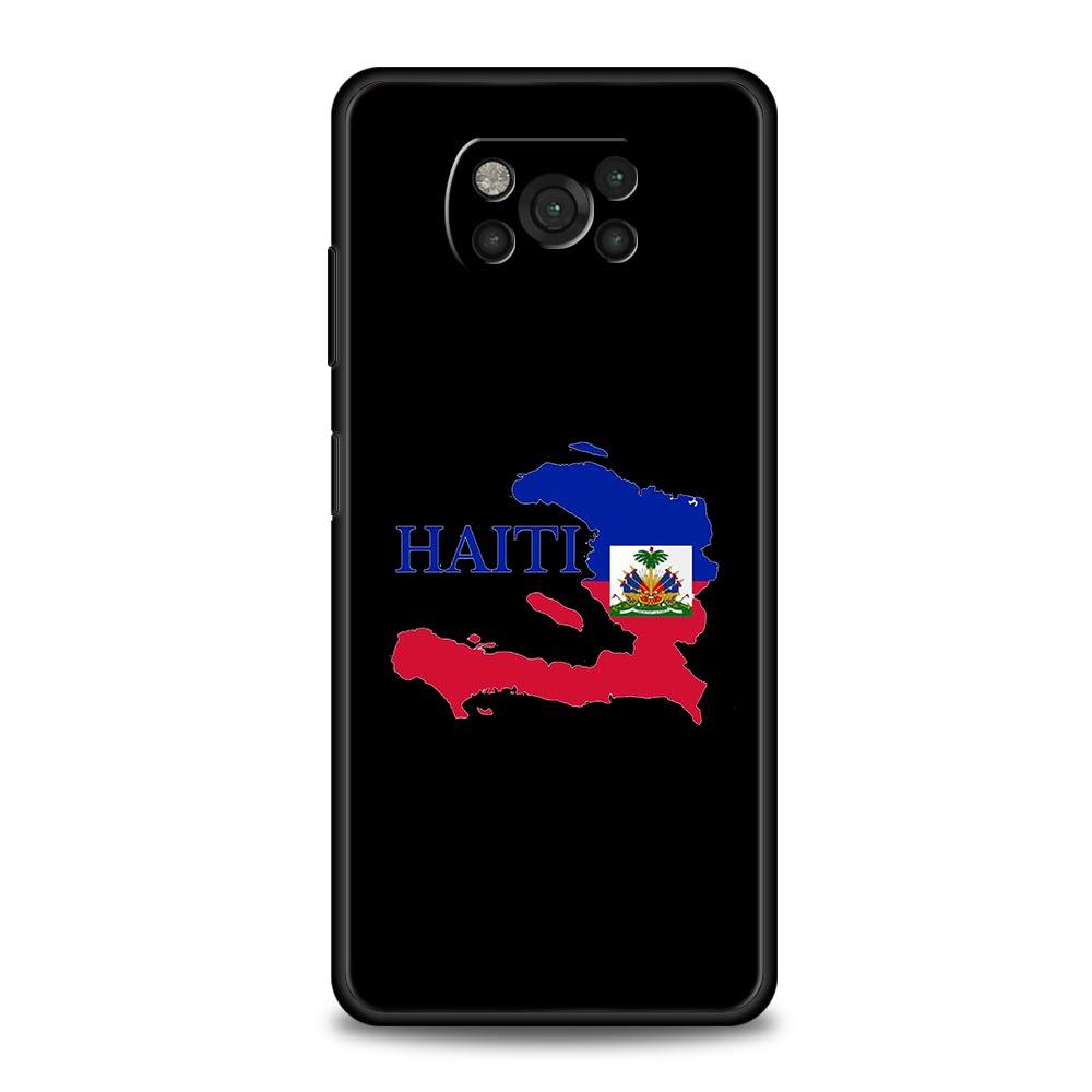 Shipping Haiti Flag Phone Case For For Xiaomi Poco X6 X5 Pro X4 X3 NFC F5 Pro F4 F3 GT M5 M4 Pro 5G M3 C51 C50 C55 Soft Cover