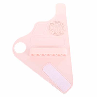 Makeup Palette Silicone Wristband Makeup Mixing Palette Hand Strap Foundation Concealer Makeup Brushes Storage Strap for Makeup Tools Pink