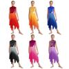 Girls Liturgical Dance Dress - Sleeveless Mock Neck Tunic with Asymmetrical Hem & Shiny Sequins for Worship Performance
