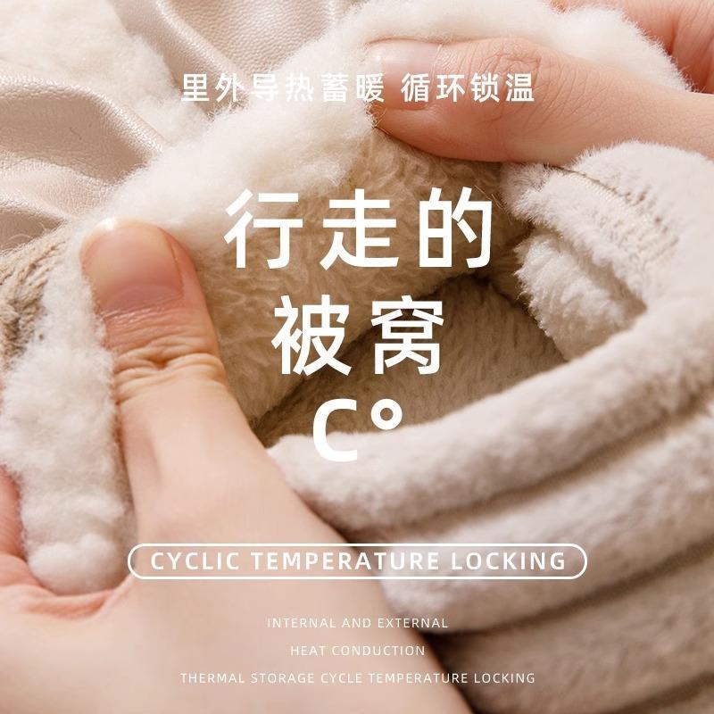 Bag heel cotton slippers women's winter new indoor home warmth plush confinement cotton shoes women's winter