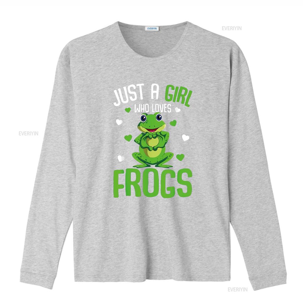 Just A Girl Who Loves Frogs Kids Girls Frog T Shirt vintage Washed Slightly homme Comfortable Versatile Stretched Unisex
