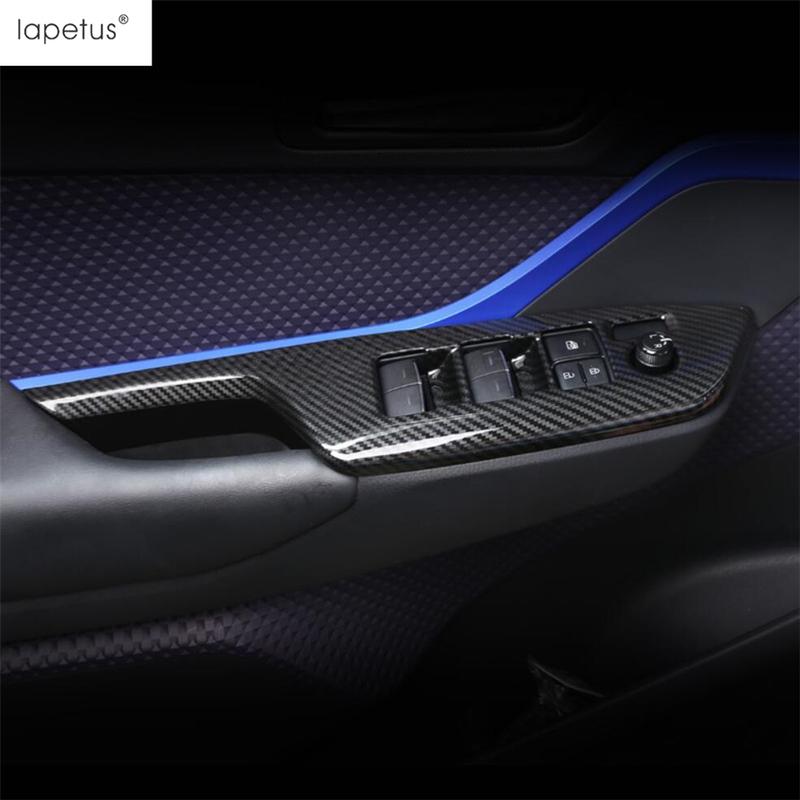 Panel Dekoracyjny Pokrywa Przycisku Podnoszenia Szyby Wewnętrznej Drzwi Samochodu Pasuje Do Toyota C-HR CHR 2016 - Akcesoria Wnętrza ABS