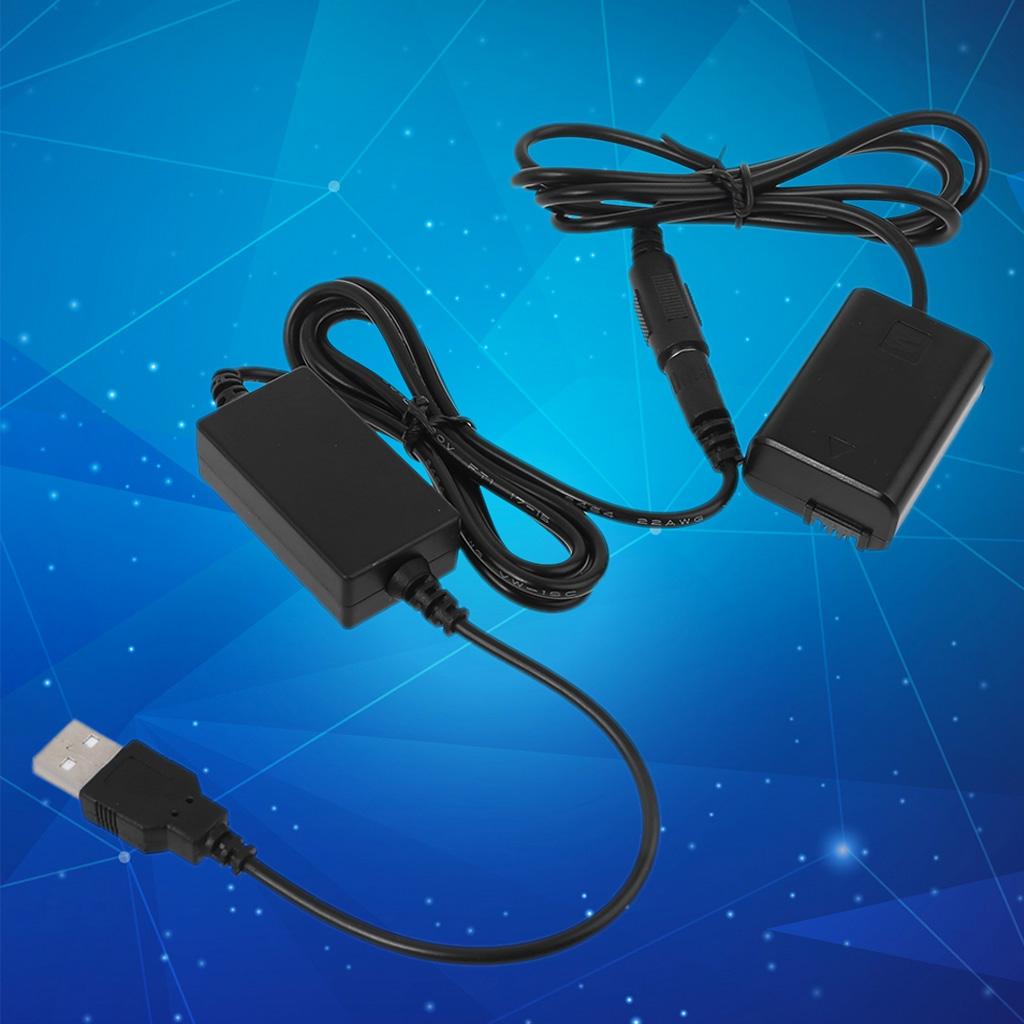 2A  USB to NP-FW50 Power Adapter Dummy Battery for  A7 A7R A7S A7II A7RII