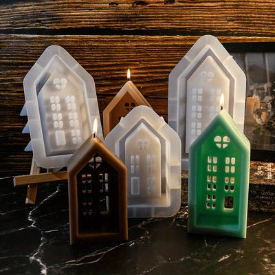 House Silicone Mold for DIY Candles & Glue Drip Art | Aromatherapy, Gypsum & Cement Craft Tool | Reusable & Non-Stick Design