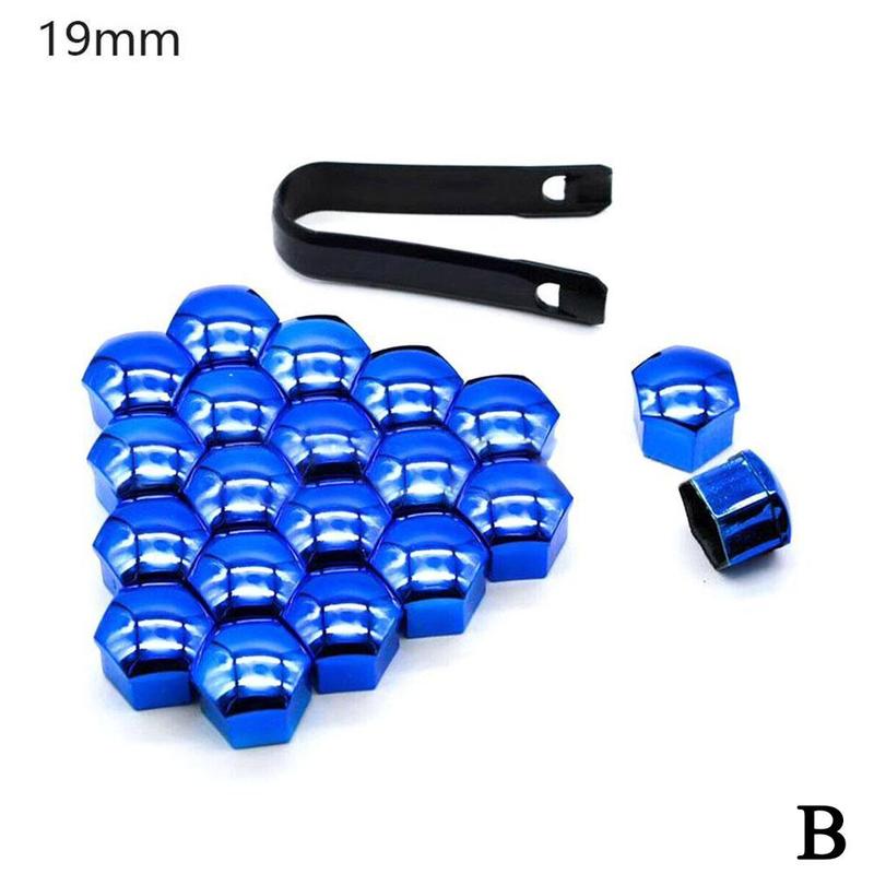 Buy T54 Plating Blue 17 19 21mm Car Nut Protection Cover Wheel Rims