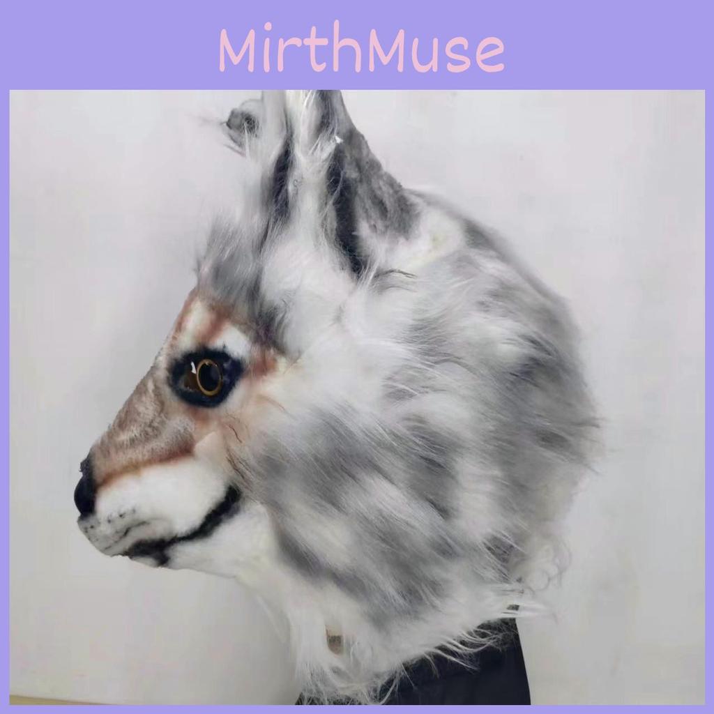 Wolf Dog Mask Halloween Costume Prop Plush Latex Animal Headgear For Party And Performance