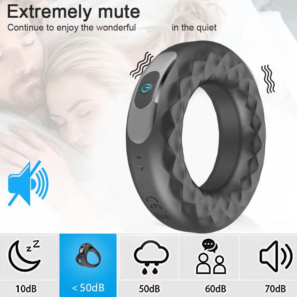 Vibrierender Penisring Stärkere Erektion Sexspielzeug für Männer Paare Verzögerte Ejakulation Penisringe Penisring Cockring Erwachsenenartikel