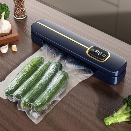 Automatic Vacuum Sealer Machine with LED Indicator Light Dry Wet Use Continuous Sealing Plug-Play Food Preservation Bag Vacuum Sealer
