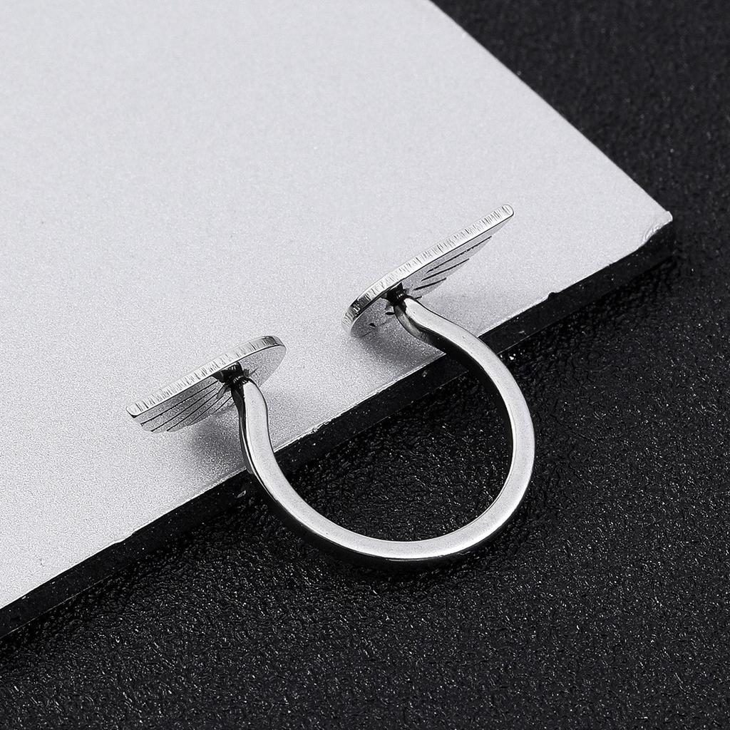 Cartoon Angel Wing Stainless Steel Rings For Men Women Adjustable Ring Unisex Fashion Accessories Designer Lovers Gift