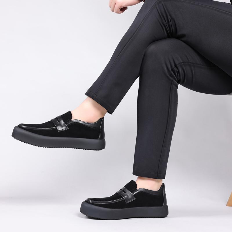 Móda Vysoce kvalitní Klasické Pánské Semiš Ležérní Penny Mokasíny Řidičské boty Móda Muž Pohodlné Kožené Boty Pánské Líné společenské boty