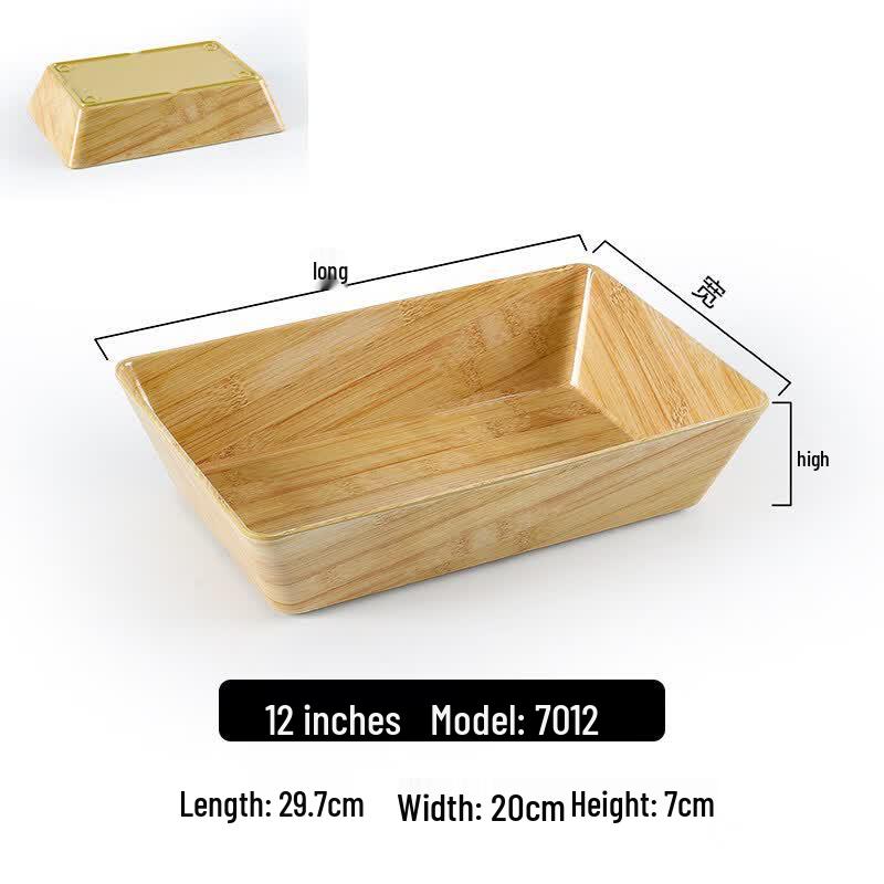 Melamine Wood Grain Serving Tray