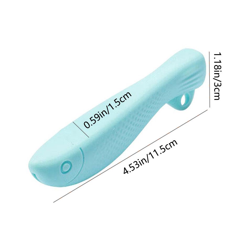 1 Pcs kitchen knife back protective cover, vegetable cutting silicone hand guard, knife cover, bone chopping protector светло-синий