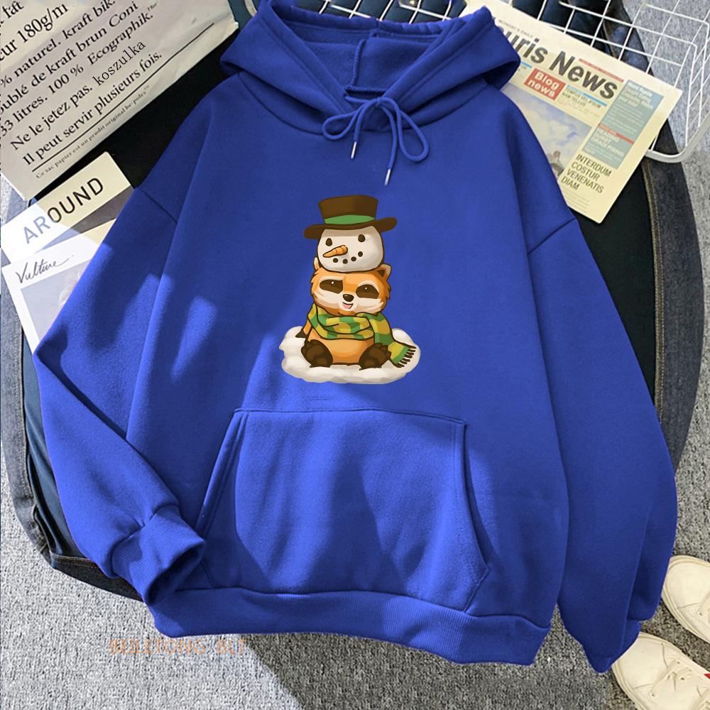 Game Project Zomboid Spiffo Raccoon Hoodies Streetwear Casual Women/Men Hooded Sweatshirts with Pocket Cartoon Kawaii Pullovers