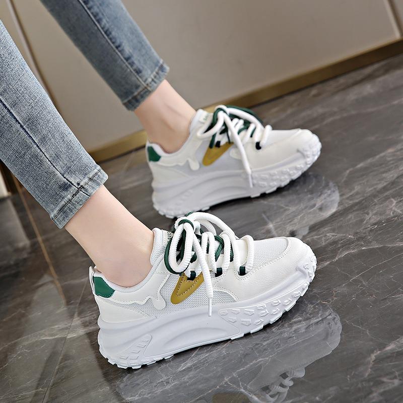 Mesh Breathable Thick-soled Dad Shoes Women's Summer New Versatile Foot Small Height Increase Casual Sports Shoes