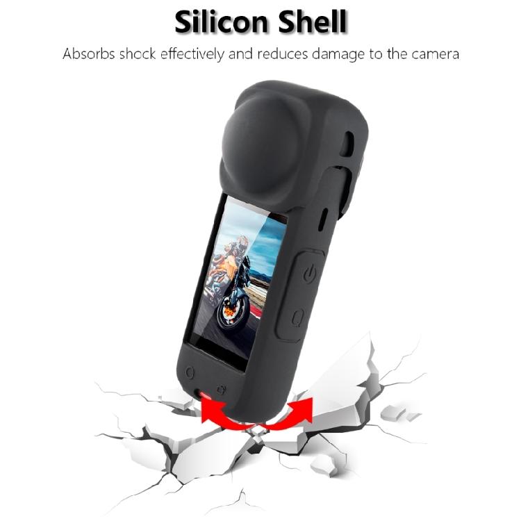 Silicone Encasement for Insta 360X4 Adventure Camera, Full Lens Shield, User Friendly Interface