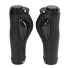 Leather Bike Handle Grips Bilateral Lock Shock Absorption Black for Mountain Road Bike Accessories