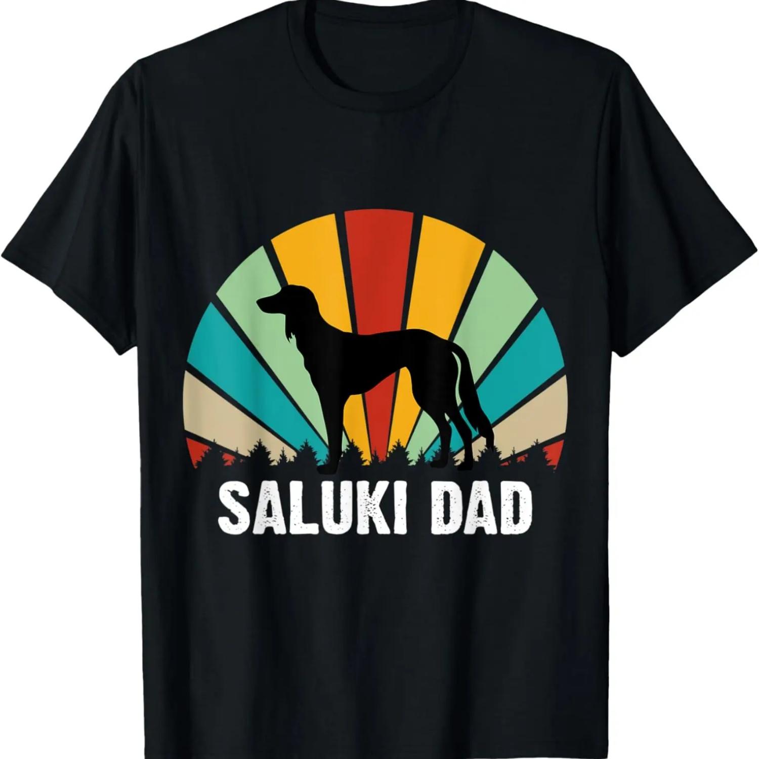 

Funny Saluki Dad, Owner Father s Day Gift - Saluki Dad T-Shirt XXXXXL чорний