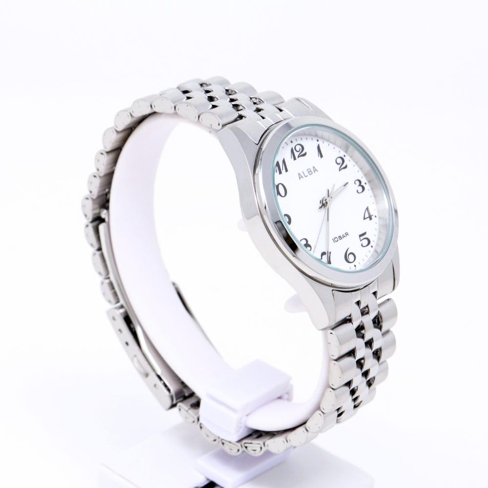 Seiko Watch Alba Watch Quartz Stainless Steel Titanium Reinforced Waterproof for Daily Life Analog SEIKO ALBA Men's (10 ATM) (Silver (AEFK426))