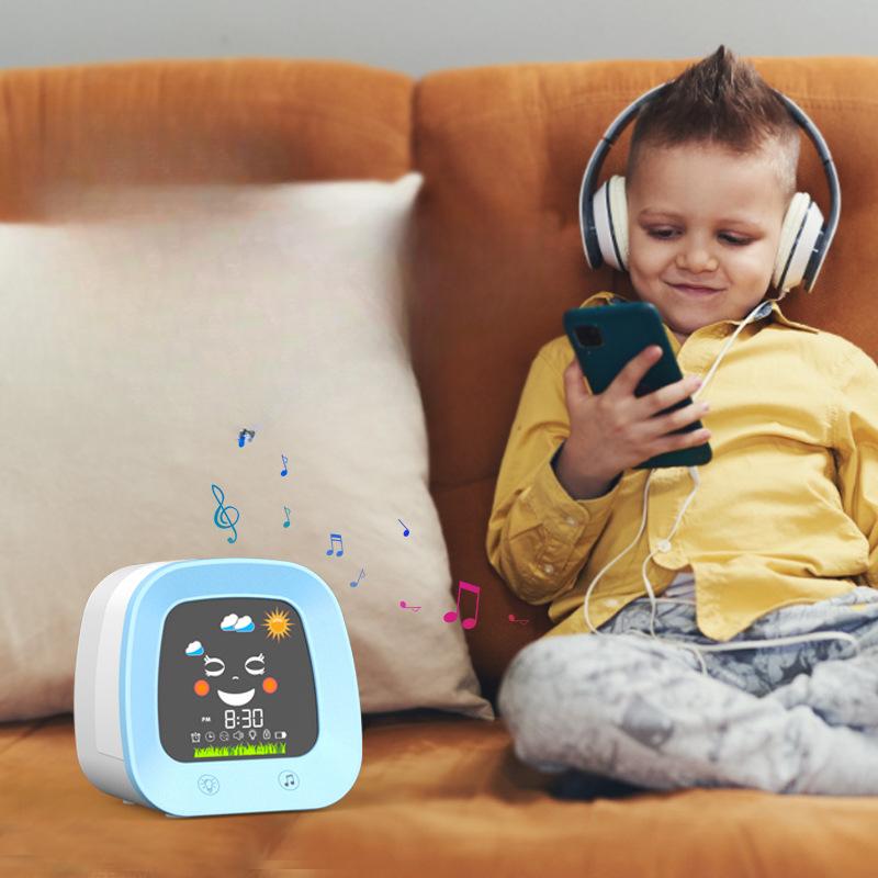 Cartoon Digital Alarm Clock Children Music Alarm Clock Student Mute Sleepy Alarm Clock Bedside Luminous Clock