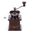 Retro Beech Wood Hand-Crank Coffee Grinder with Ceramic Core