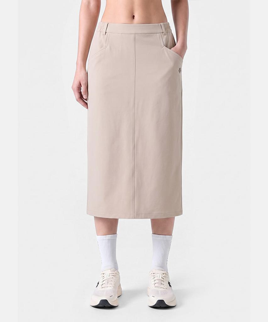 DESCENTE Women'S Woven Long Skirt Brown Sr322Psk72