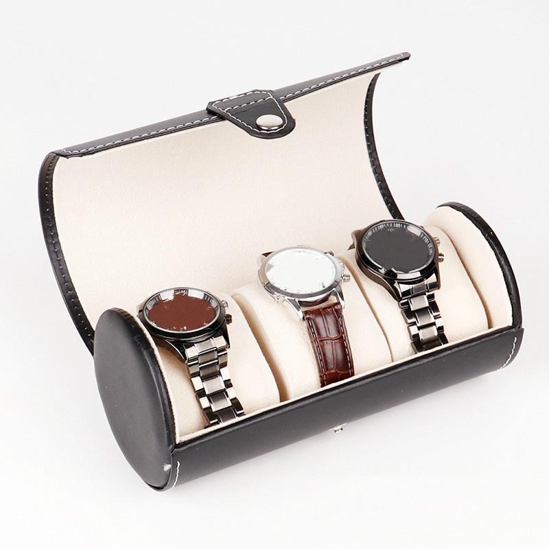 PU Leather 3 Grid Watch Box High-end Jewelry Watch Storage Display Packaging Box