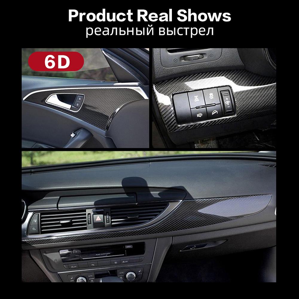 3D Carbon Fiber Car Sticker Paste Protector Strip Auto Door Sill Gloss Black Waterproof Protection Film Vinyl Wrap Film 10x150cm