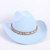 Popular European and American Fashion OL Style One-word Cowboy Hat Men's and Women's High-end Top Hat Jazz Hat Felt Hat