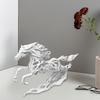 3D-printad Hästfigur Stående Ihålig Hästskulptur Skrivbord Zodiak Häst Prydnader för Hem Bord Hylla Dekor