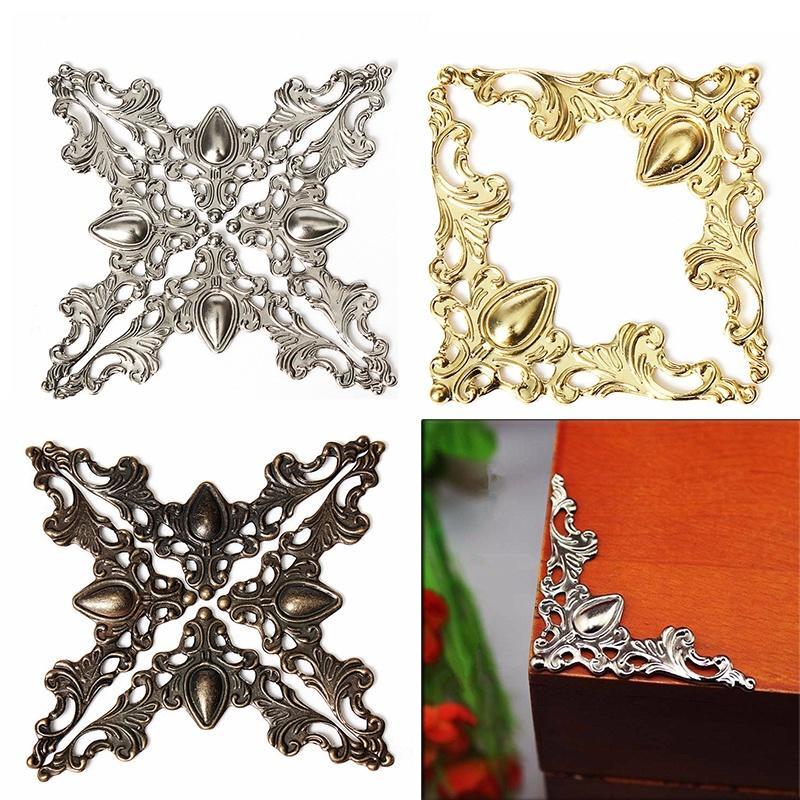 Antique Bronze Decor Jewelry Gift Box Corner Protector Guard Albums Edge Cover