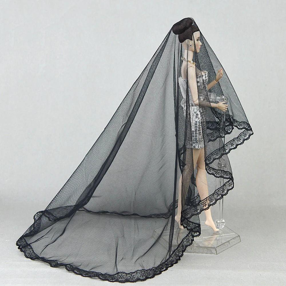 Bridal Doll Lace Veil Headwear Doll Wedding Veil Dolls Accessories Doll Veil 1/6 BJD
