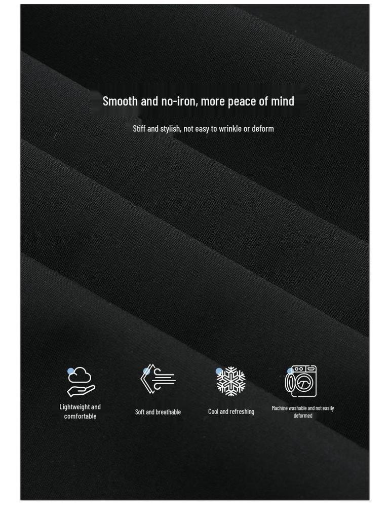 2026 Men's Summer Lightweight Elastic Waist Nylon Pants - Breathable and Stretchable Ice Silk Casual Trousers