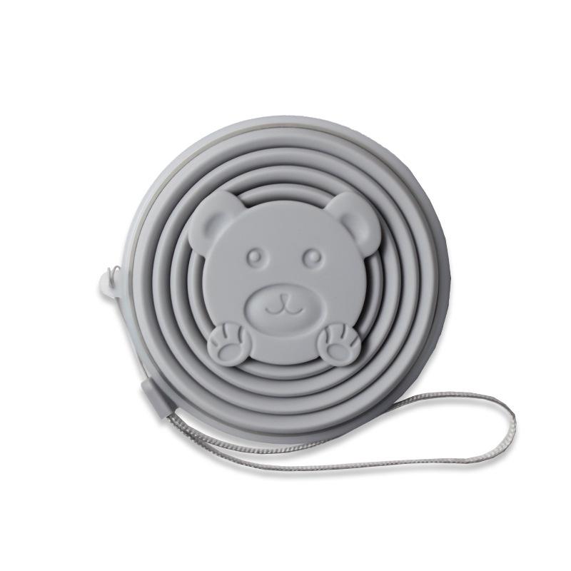 Folding Silica Gel Cup Creative Outdoor Travel Silicone Bear Water Cup Ultra-Thin Telescopic Cup