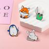 Unique Animal Brooches Featuring Playful Penguin And Fox Designs Perfect For Decoration