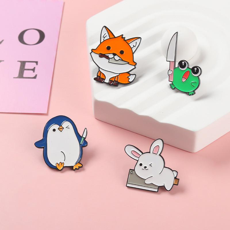 Unique Animal Brooches Featuring Playful Penguin And Fox Designs Perfect For Decoration