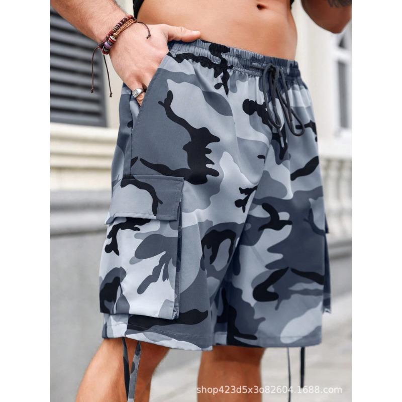 Men s All Match Relaxed Fit Elastic Waist Cargo Shorts S