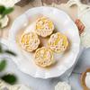 Plastic Moon Cake Molds Set 4 Stamps 3D Rabbit Pattern Cookie Stamps Pastry Hand Press Tool for Baking Enthusiasts
