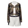 COSSA Kids' Demon/Hunter Cosplay Costume for Girls, Halloween, Cultural Festivals, and Events (Rumiblack, 150)