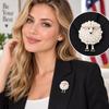 Faux Pearl Lamb Brooch Shiny Rhinestone Cardigan Clip Clothing Fixing Pins  Clothing Accessories