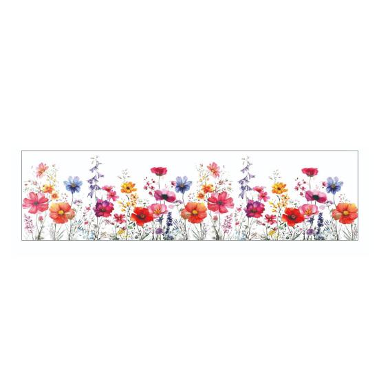 Adesivo Colorato Floreale per Finestra Primavera Estate Fiori Selvatici Statico Pellicole per Finestra Biadesive Decalcomanie Anti-Collisione per Porte in Vetro per Soggiorno Camera da Letto