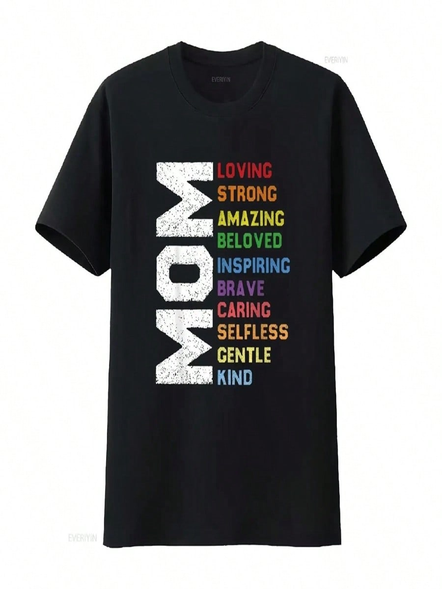 Funny Mother S Day Mom Loving Strong Amazing T Shirt Vintage Washed Designer Clothes Comfortable Unisex Graphic Breathable Soft S разноцветный