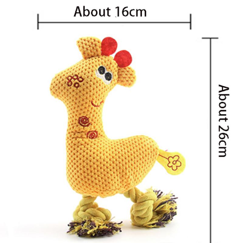 

Squeaky Cat Toys Plush Puppy Chew Toy for Teething Training Cat Toys for Small Dogs Toy for Cute Knot Interactive Cat Toy жёлтый