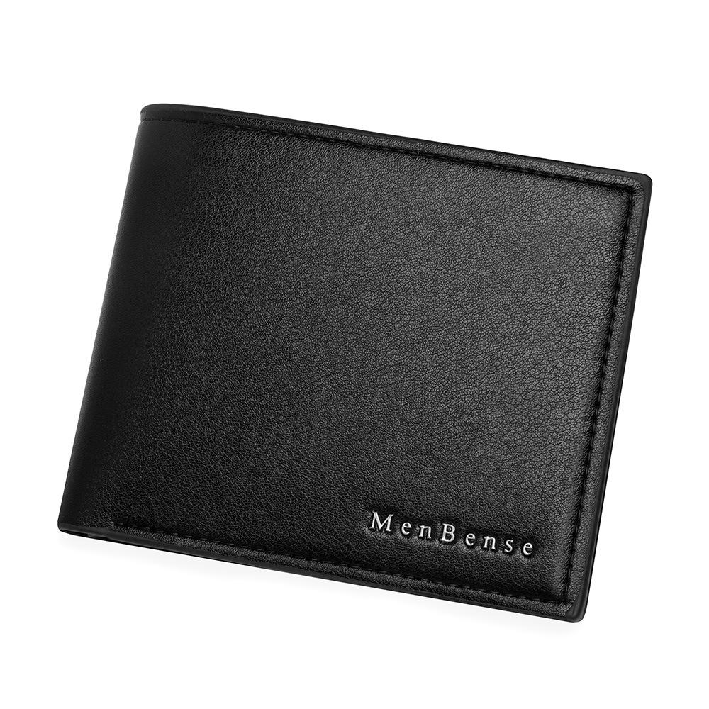 Schoolbag fashionable and simple TPU craft men's short wallet, multi-card three-fold bag, hinge change bag, dollar bag wholesale